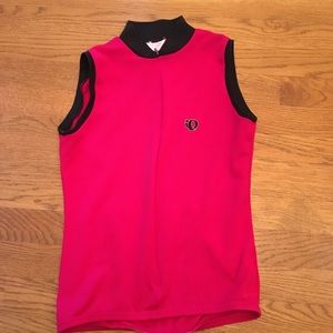 Pearl Izumi zip up pink cycling tank small